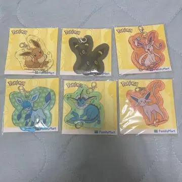 포켓몬 아크릴 키링 6종 세트