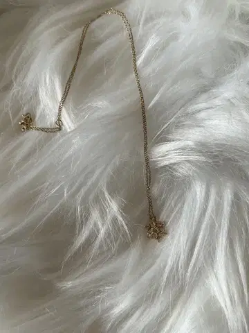 star 눈송이 모티브 목걸이 k10 각인