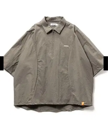 TIGHTBOOTH PINSTRIPE HALF-ZIP SHIRT 카키