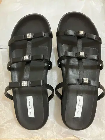 UNITED ARROWS 블랙 컴포트 샌들