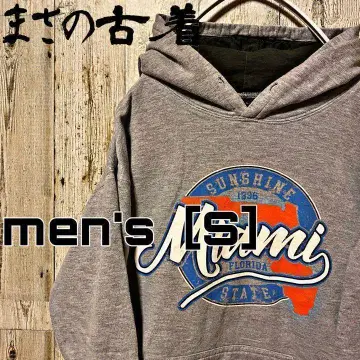 [POINT] 프린트 긴팔 후드티 men's [S] 그레이