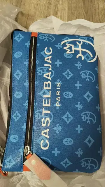 CASTELBAJAC 파랑 사코슈 백 까스텔바작 백 사선 백
