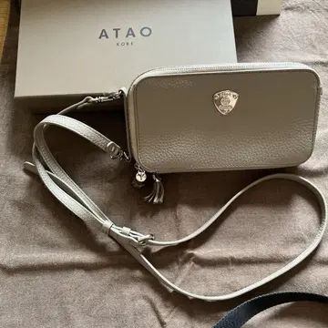 ATAO 그레이 가죽 스마트폰 숄더백