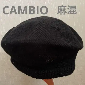 CAMBIO 린넨 혼방 베레모 다크 네이비