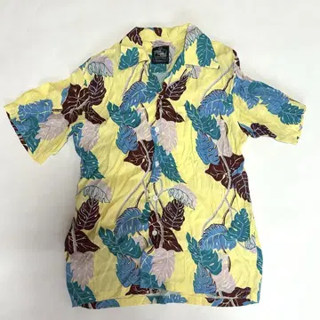 KONA BAY HAWAII 하와이산 바나나 패턴 알로하 셔츠