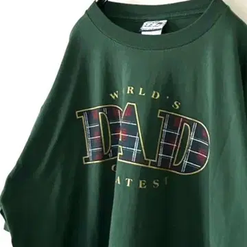 TSI DAD 월드 대드 그레이 테스트 티셔츠 L 그린 그린 구제 의류