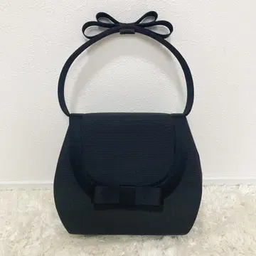 HANAE MORI 핸드백 포멀 백 리본 블랙 관혼상제