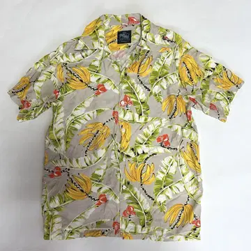 KONA BAY HAWAII 하와이산 바나나 패턴 알로하 셔츠