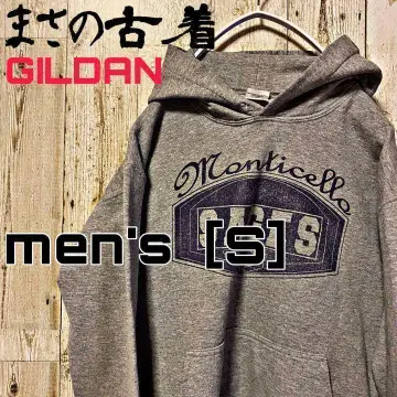 [GILDAN] 프린트 긴팔 후드티 men's [L] 그레이