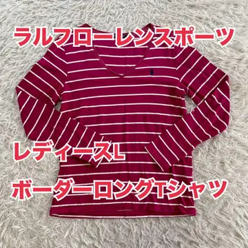 랄프 로렌 스포츠 여성용 L 보더 롱 T