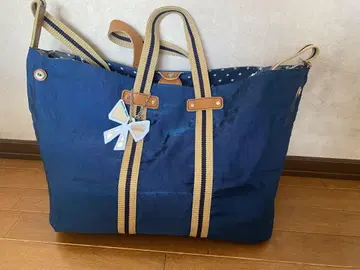 사만다 타바사 도트 무늬 리버서블 토트백