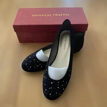 Oriental Traffic 비쥬가 달린 플랫슈즈 25cm 새상품급