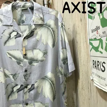 AXIST 엑시스 실크 알로하 셔츠 L 구제 의류 (1757)