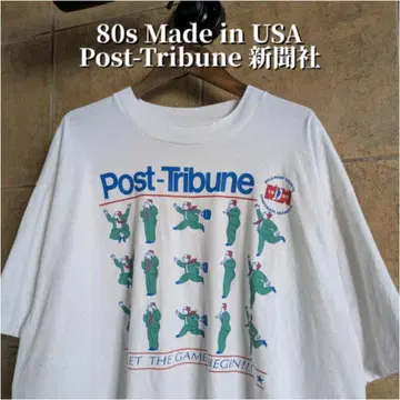 80년대 USA제 Post-Tribune 신문사 티셔츠 싱글 스티치