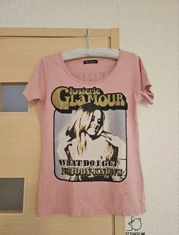 hysteric Glamour 핑크 티셔츠
