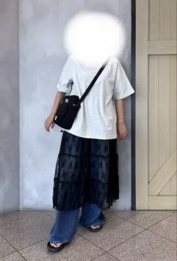 레이스 티어드 스커트