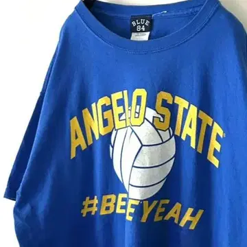 블루 84 ANGELO 스테이트 배구 티셔츠 L 블루 파랑 구제 의류