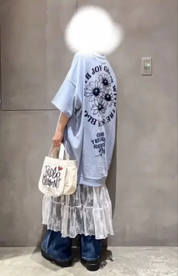 서클 플라워 T 원피스