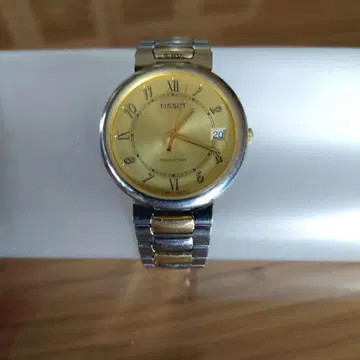 Tissot 아날로그 시계 골드/실버