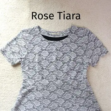 로즈 티아라 RoseTiara 42 레이스 반팔 원피스 미니 플레어