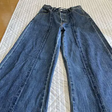 MOUSSY 하이 웨스트 와이드 레그 데님 미사용 새상품