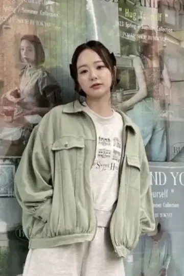 루비 앤 유 루비 앤 유 볼륨 지퍼 자켓 그린