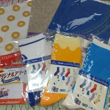 부르봉 복권 손수건 3장, 양말 3켤레, 씰 총 7종 세트