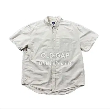 올드 GAP 린넨 반팔 셔츠 베이지