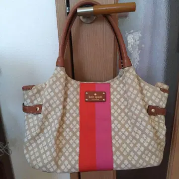 kate spade 토트백 베이지/핑크/오렌지