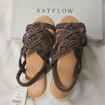 BAYFLOW 마크라메 브라운 샌들 31