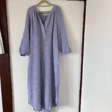 자라 7부 소매 린넨 셔츠 원피스