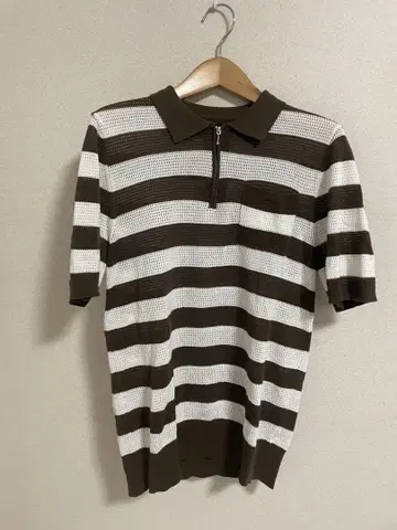 PACSUN 메쉬 니트 하프 지퍼 셔츠 S