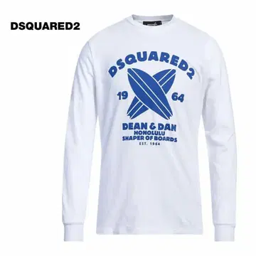 DSQUARED2 롱 슬리브 티셔츠 화이트 롱 T
