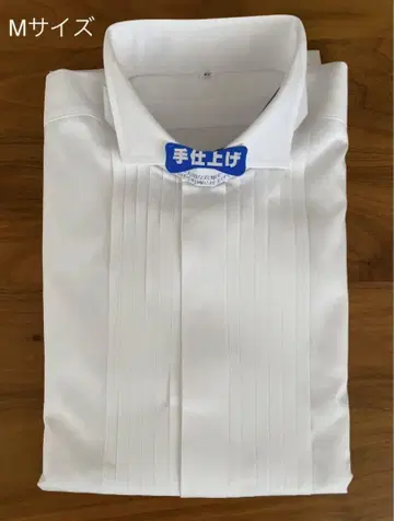 새상품급 노바레제 신랑 결혼식 턱시도 핀턱 셔츠 남성용 M 사이즈