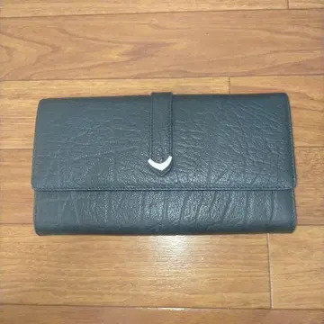 다크 그레이 가죽 3단 폴더형 지갑