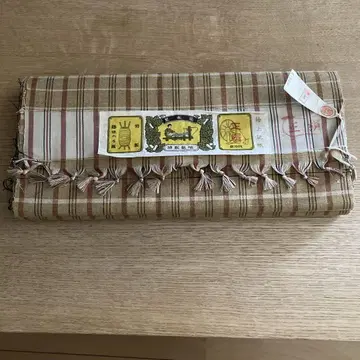 체크 무늬 순수 실크 옷감