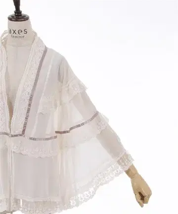 axesfemme 양귀비 쉬폰 레이스 숄