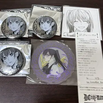 D.Gray-man D 그레이 카페 아크릴 코스터 백은 캔뱃지 리나리