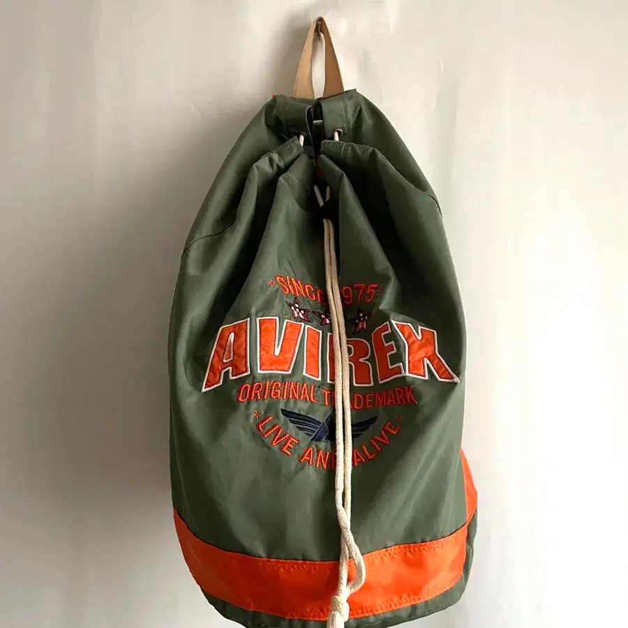 AVIREX 아비렉스 (Rare) Avirex Military Nylon String Backpack