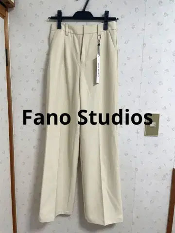 Fano Studios 스트레이트 실루엣 와이드 슬랙스 아이보리 S