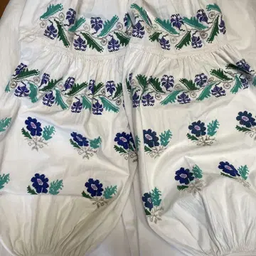 우크라이나 원피스 자수 빈티지 코튼