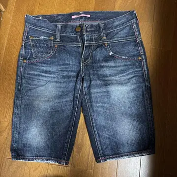 LEVI'S 여성용 숏 팬츠 다크 데님