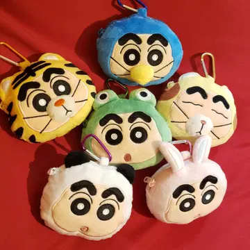 크레용 신짱 카라비너가 달린 봉제 인형 지퍼 마스코트