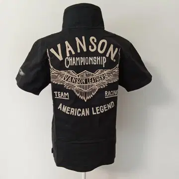 VANSON 블랙 여성용 반팔 폴로 셔츠 겨드랑이 슬릿