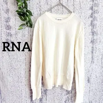 RNA 얇은 소재 긴팔 니트 스웨터 아이보리 여성용 (M)