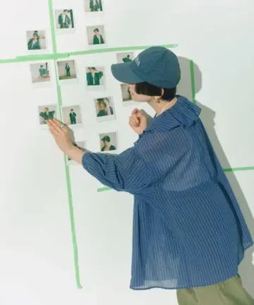 타카야마 미야코 콜라보 코튼 패턴 모듬 프릴 블라우스