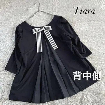 Tiara 티아라 멜로즈 풀오버 리본 플리츠 상의