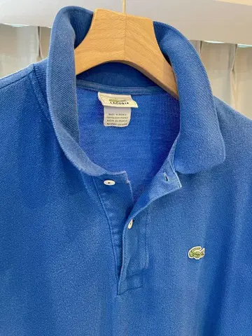 라코스테 파랑 피케 셔츠 made in France