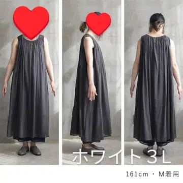 화이트 에코로코 이너 원피스 페티코트 페티 원피스 3L