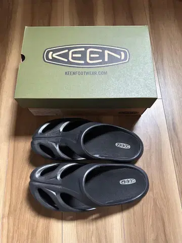 KEEN 샨티 샌들 리커버리 샌들 블랙 오리지널 박스 포함